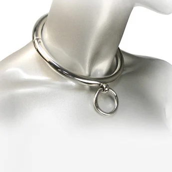 METAL HARD - BDSM HALSLET MET RING 10CM