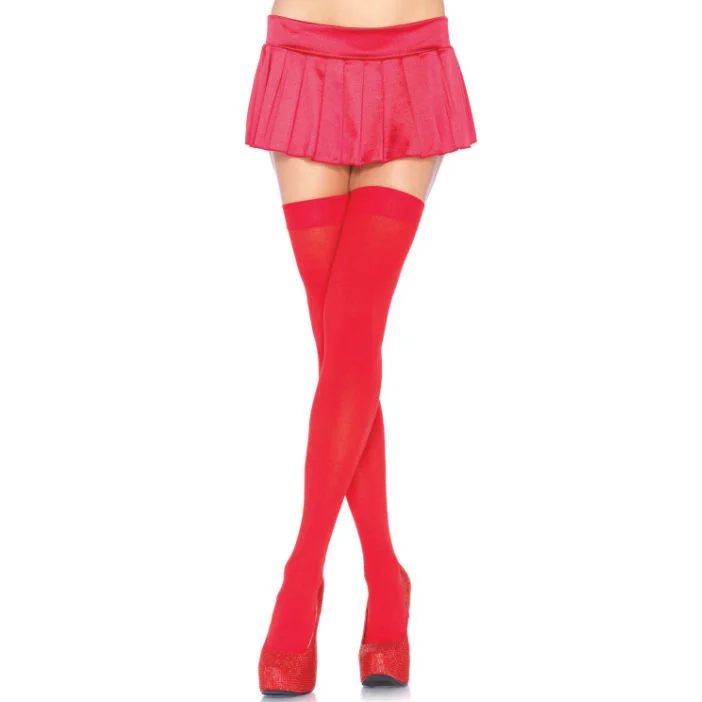 Leg Avenue - Cuisses Hautes En Nylon Rouge - Image 2