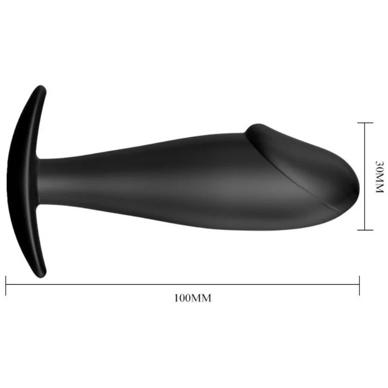 PRETTY LOVE - ANAL PLUG SILICONE PENIS FORM BLACK - Image 6