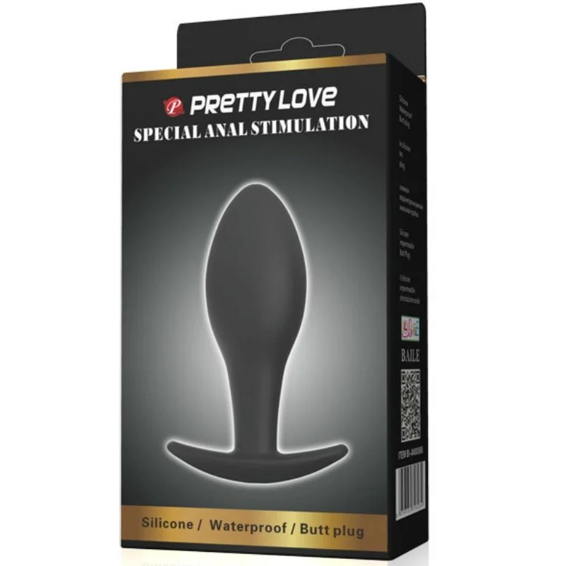 Pretty Love - Anal Plug Anker Van Silicone 8.5 Cm Zwart - Image 7