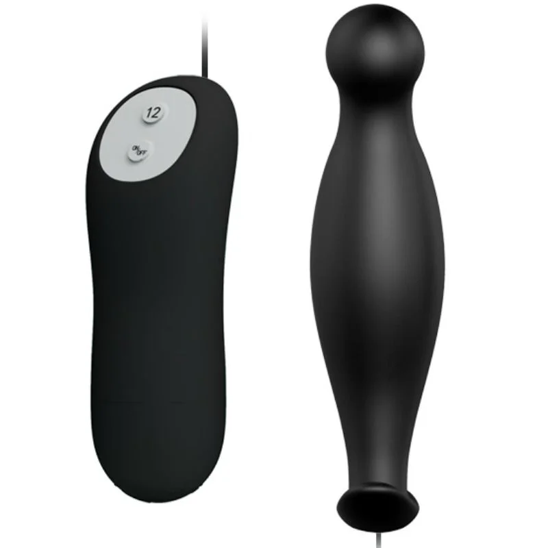 Pretty Love - Anal Plug Van Silicone 12 Vibratie Modi Zwart - Image 3