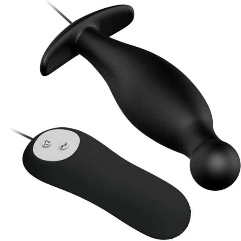 Pretty Love - Anal Plug Van Silicone 12 Vibratie Modi Zwart - Image 4