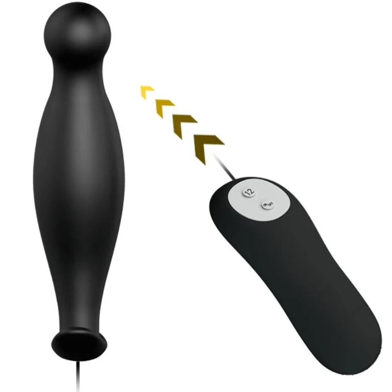 Pretty Love - Anal Plug Van Silicone 12 Vibratie Modi Zwart - Image 9