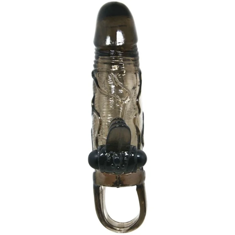 BAILE - COUVRE-PÉNIS BRAVE MAN AVEC STIMULATION CLITO ET ANAL DOUBLE BULLET NOIR 16.5 CM - Image 4