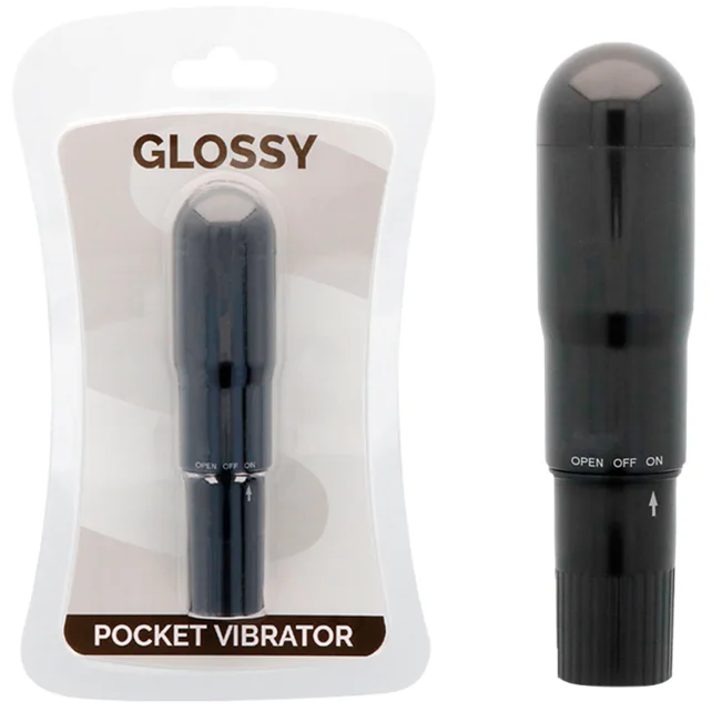 Glossy - Zwarte Pocket Vibrator