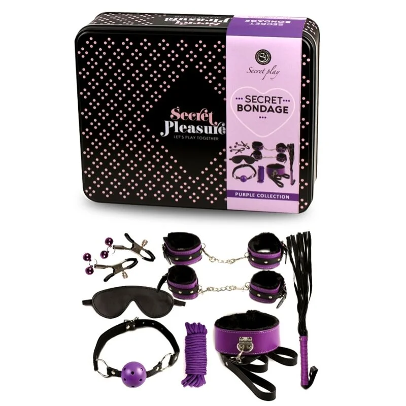 SECRETPLAY - BDSM SET 8PCS PURBLE / NOIR. - Image 3