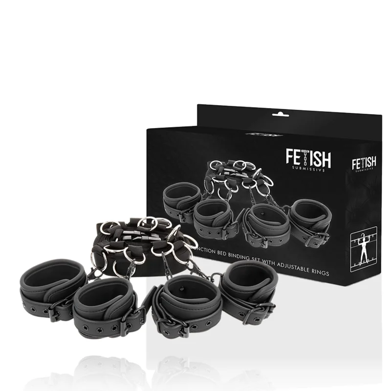 Fetish Submissive - Luxe Bed Binding Set Met Neopreen Voering