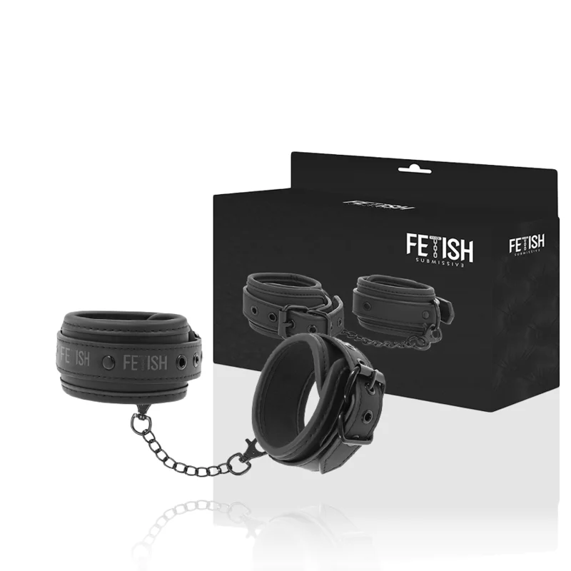 Fetish Submissive - Leren Vegan En Enkelbanden Met Neopreen Voering