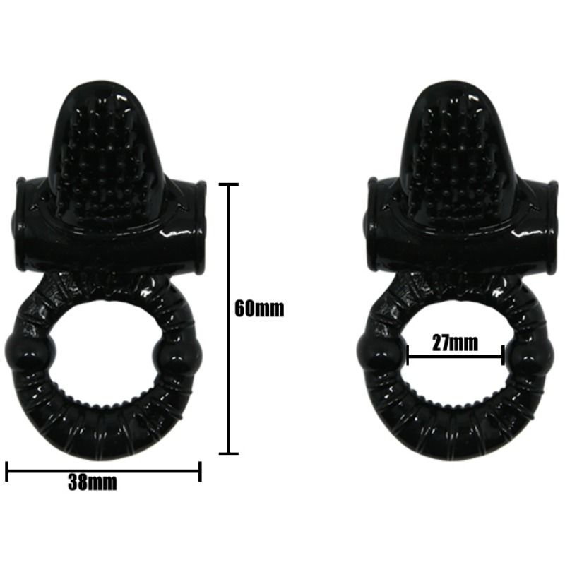 BAILE - SWEET RING VIBRATING RING WITH TEXTURED RABBIT - Image 8
