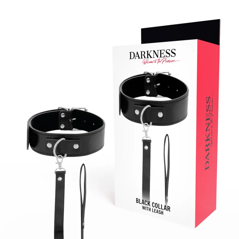 Darkness - Collier De Posture Avec Chaîne En Cuir