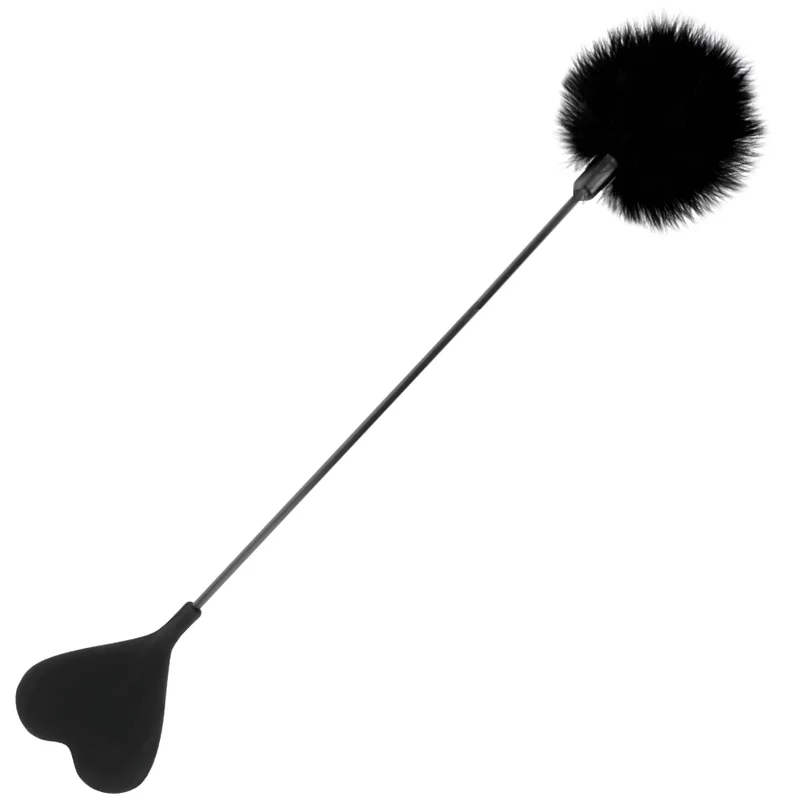Darkness - Fouet Plume Damour Noir 40 Cm