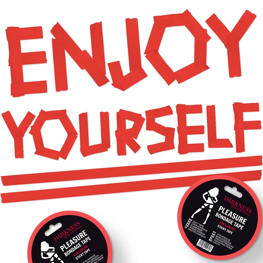 DARKNESS - ADHESIVE RED BONDAGE TAPE 15M - Image 3