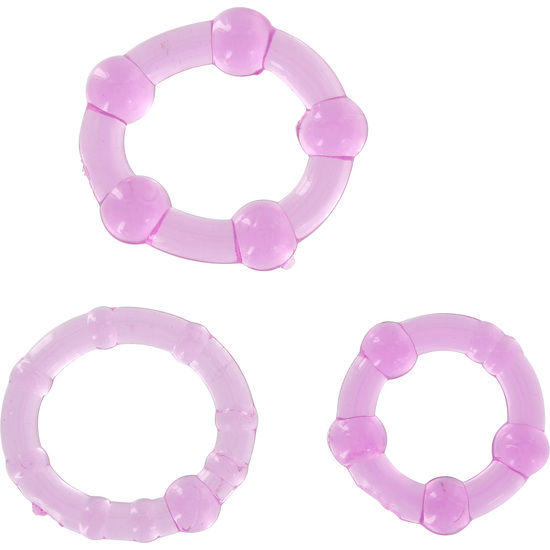 SEVEN CREATIONS - SET OF THREE LILAC PENIS RINGS - Image 3