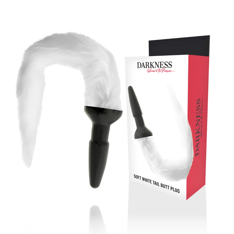 Darkness - Plug Anal En Silicone Avec Queue Blanche