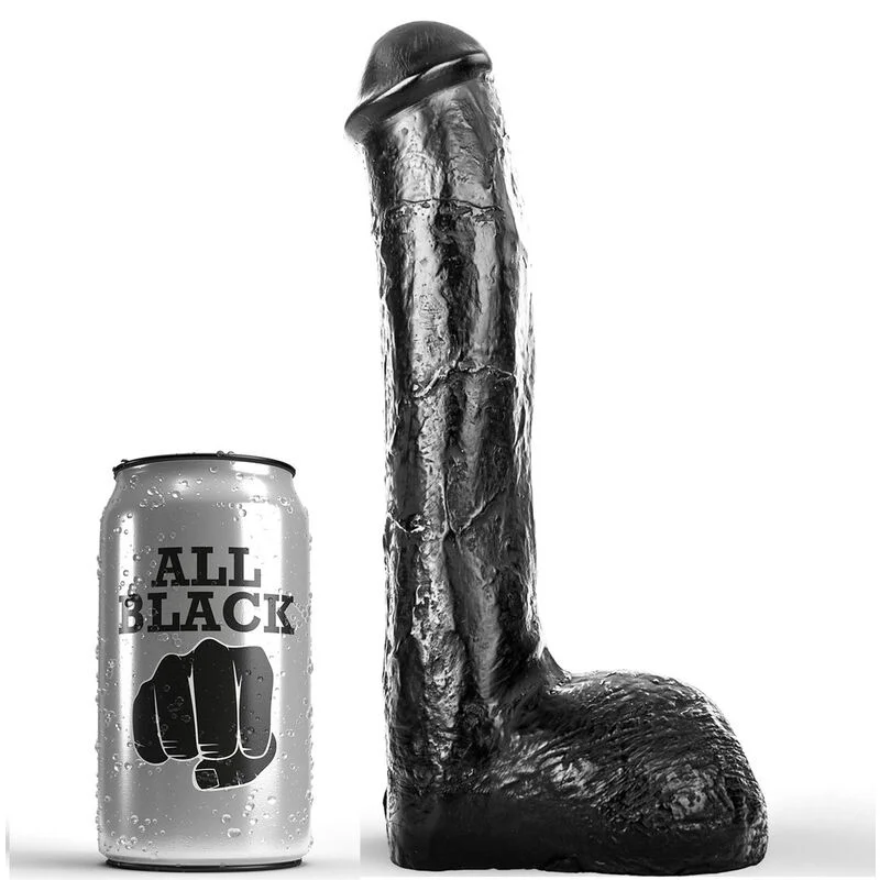 All Black - Realistische Anale Penis 23 Cm