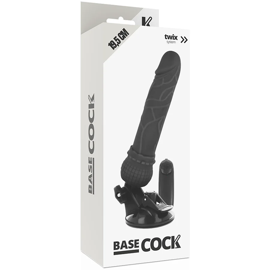 Basecock - Realistic Vibrator Remote Control Black 19.5 Cm -O- 4 Cm - Image 5