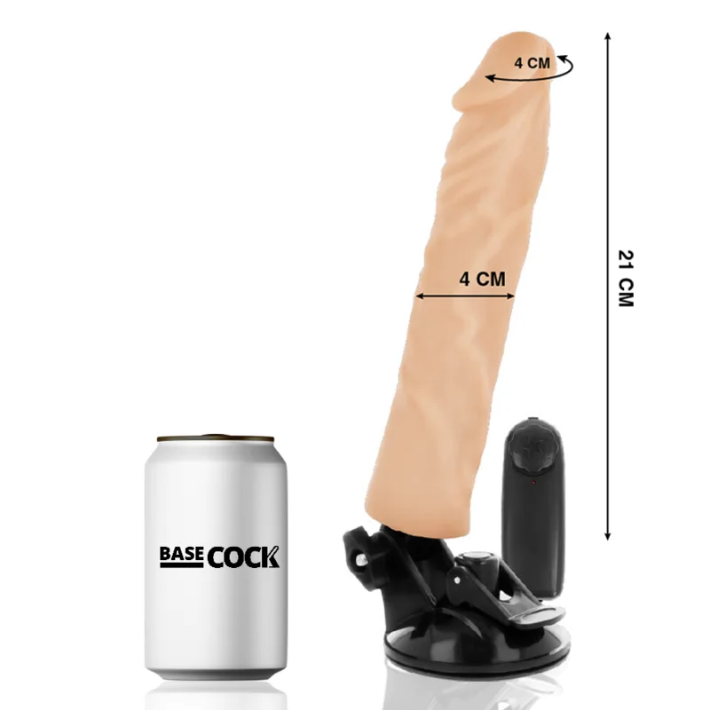 Basecock - Realistische Vibrator Met Afstandsbediening Natuurlijk 21 Cm -O- 4 Cm - Image 3