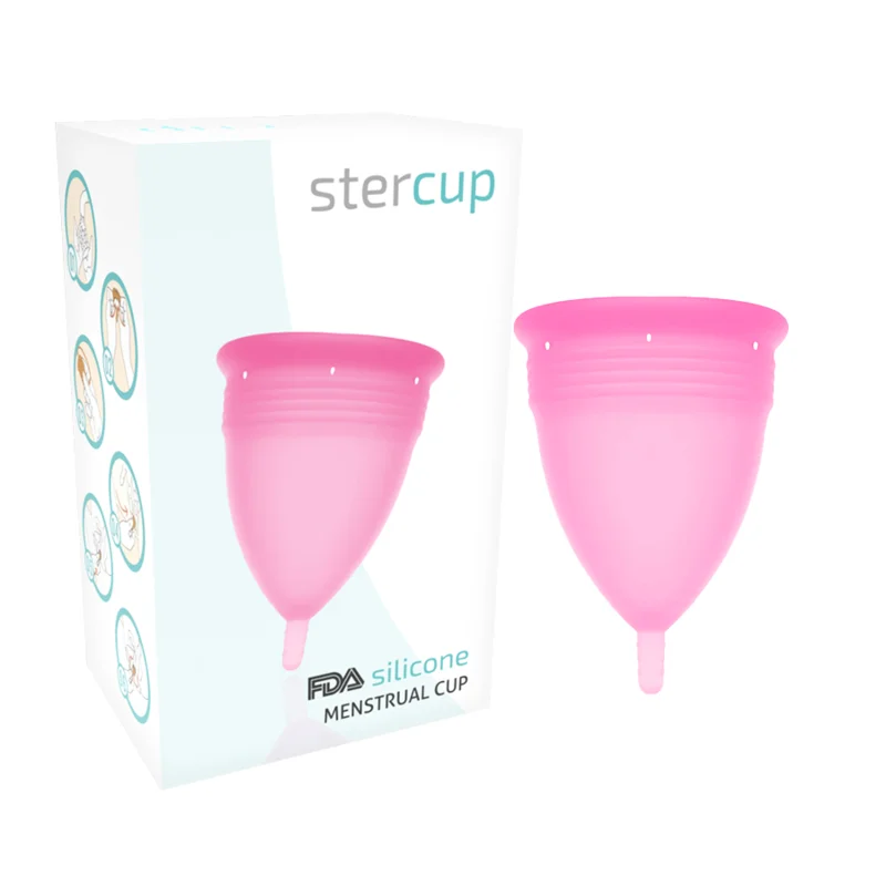 STERCUP - FDA SILICONE MENSTRUAL CUP PINK - SIZE S - Image 3