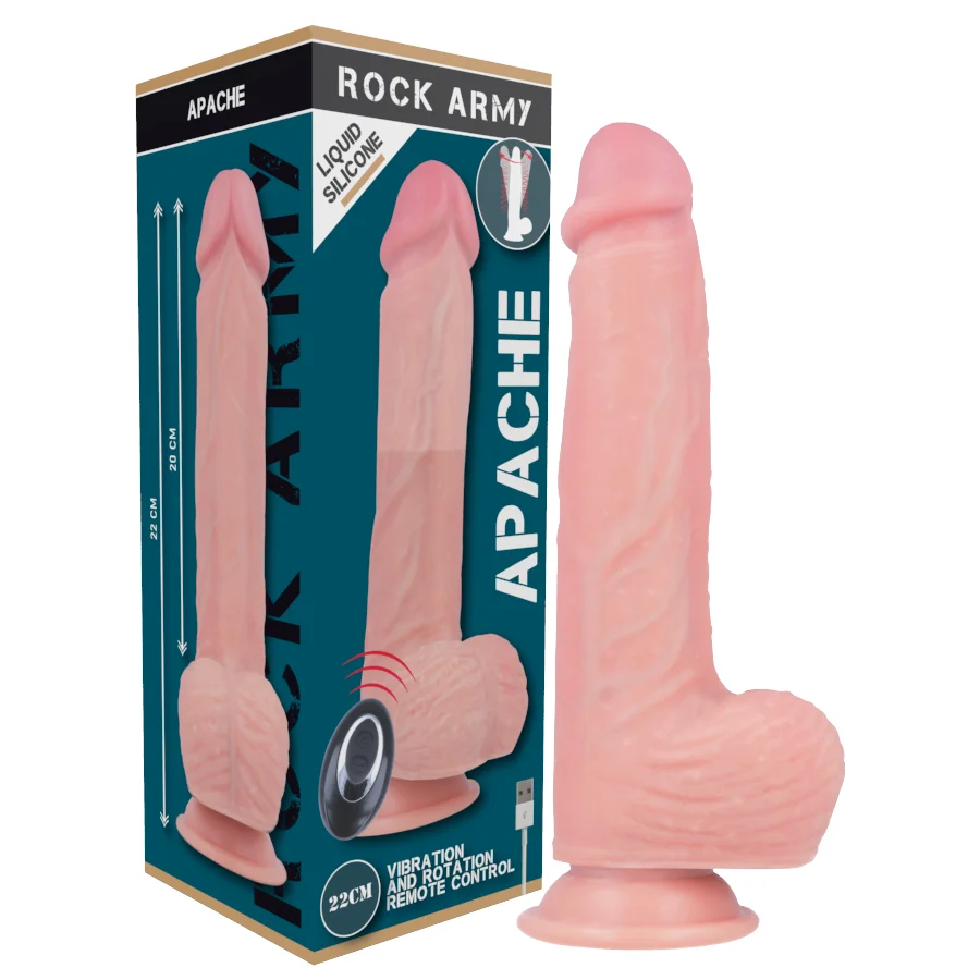 Rockarmy - Vibrateur En Silicone Liquide Télécommande Premium Apache 20.5 Cm -O- 4.62 Cm