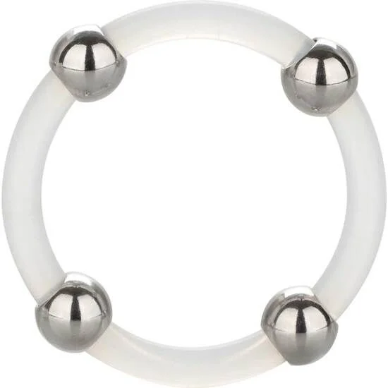CALEXOTICS - BAGUE EN SILICONE PERLÉE ACIER L