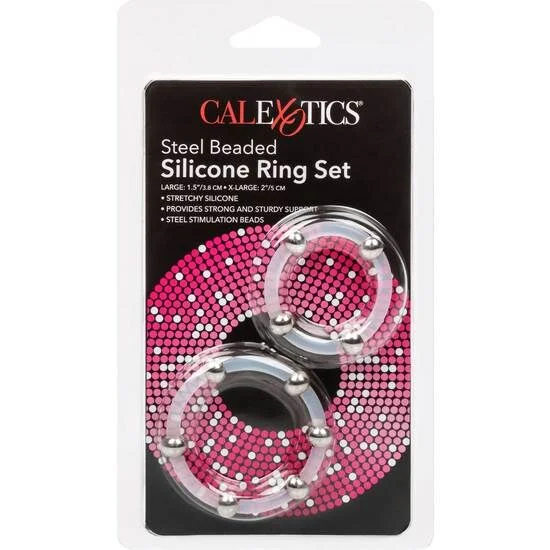 CALEXOTICS - ENSEMBLE DE BAGUES EN SILICONE PERLÉES EN ACIER - Image 4