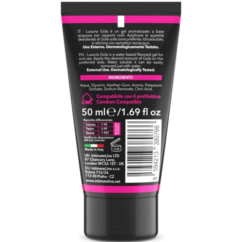 INTIMATELINE LUXURIA - ORAL SEX GEL CHERRY FLAVOR 50 ML - Image 3