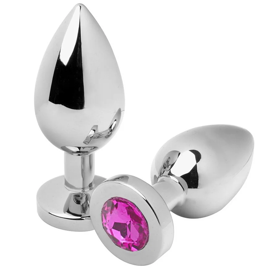 METAL HARD - ANAL PLUG DIAMANT ROSE KLEIN 5,71CM