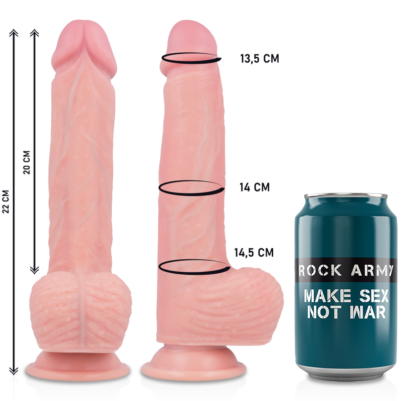 ROCKARMY - LIQUIDE SILICONE PREMIUM HAWK RÉALISTE 22 CM -O- 4.6 CM - Image 3