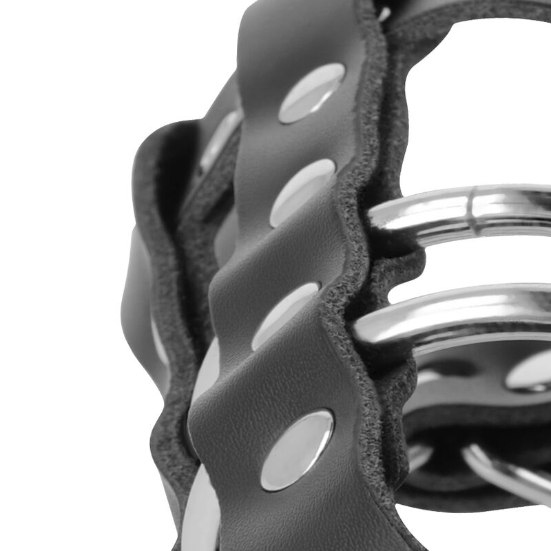 DARKNESS - CAGE DE CHASTETÉ EN CUIR AVEC SERRURE - Image 5