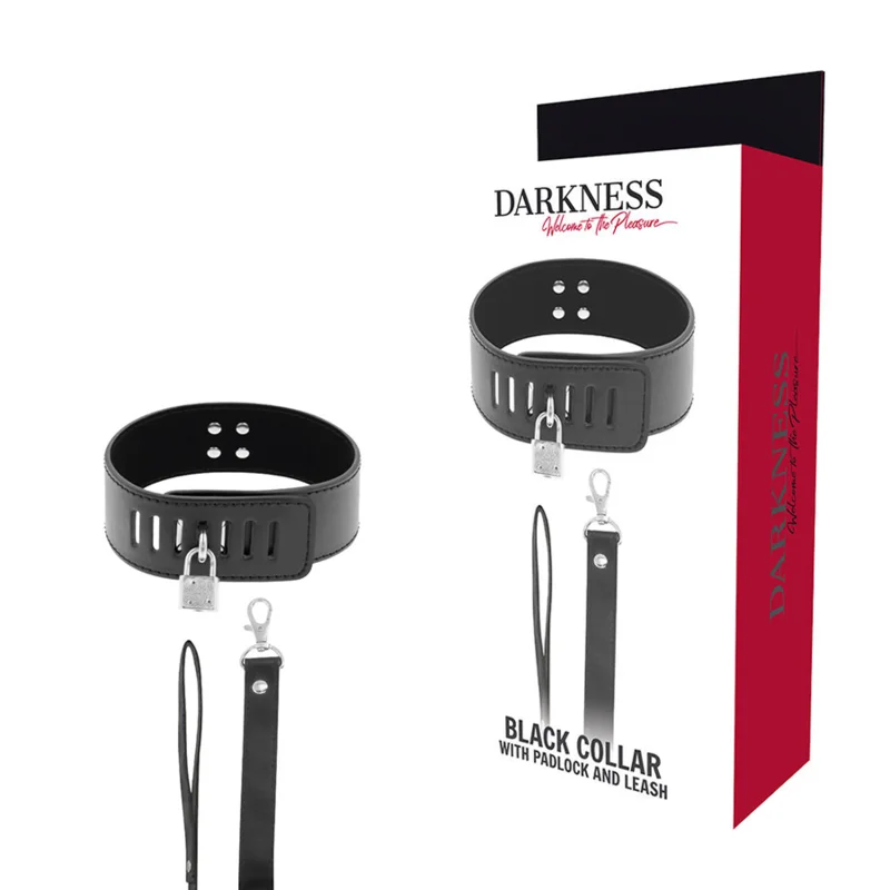 Darkness - Collier Bdsm Avec Serrure Noire