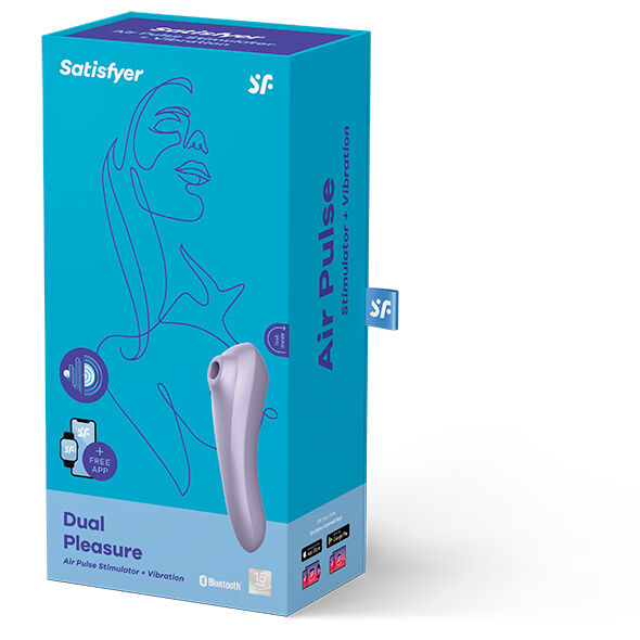 SATISFYER - VIBRATEUR DUAL PLEASURE AIR PULSE MAUVE - Image 3