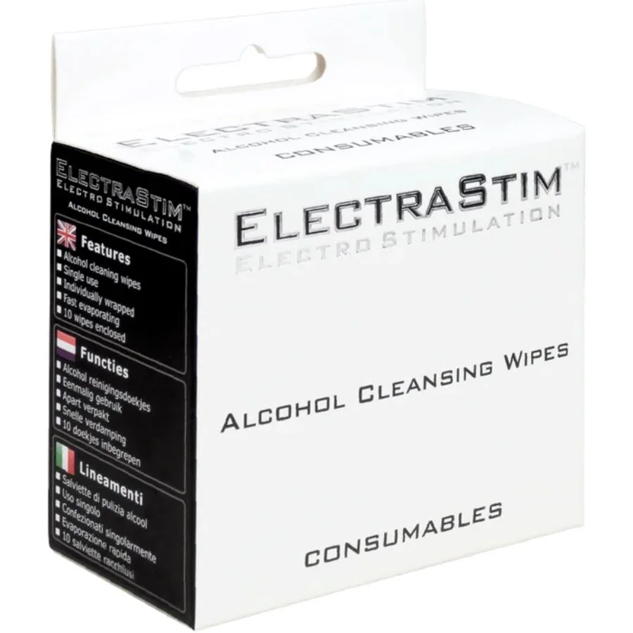 ELECTRASTIM - LINGETTES NETTOYANTES À L'ALCOOL 10 UNITÉS