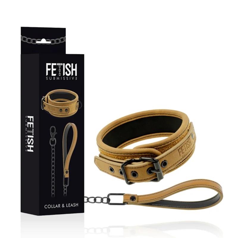 Fetish Submissive Origin - Dubbele Neopreen Kettinghals