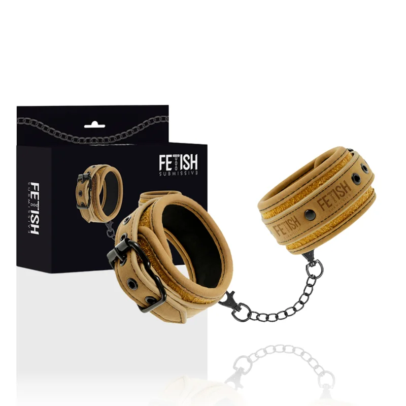 Fetish Submissive Origin - Vegan Leeren Handboeien Met Neopreen Voering