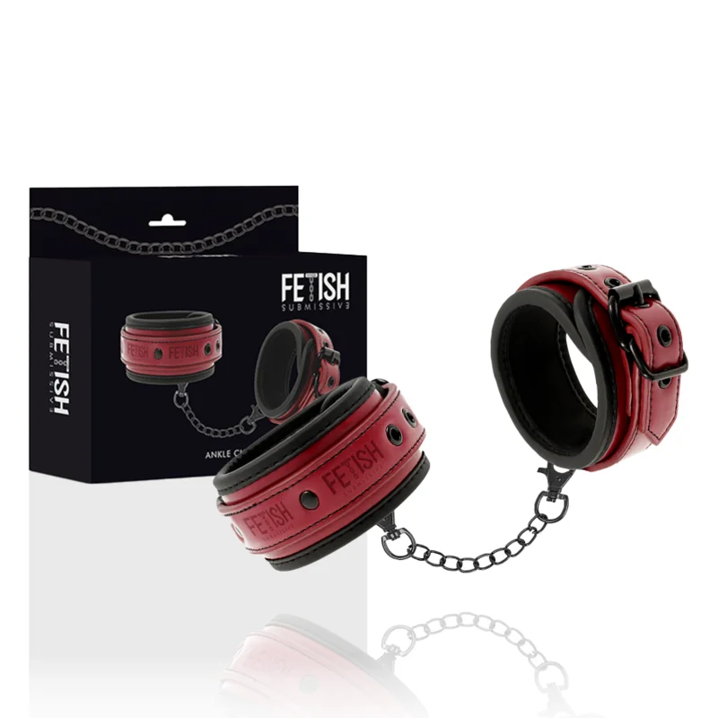 Fetish Submissive Dark Room - Vegan Leeren Enkelboeien Met Neopreen Voering