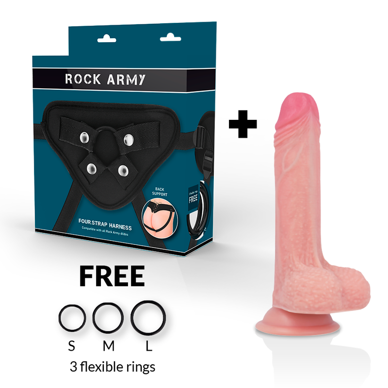 ROCKARMY - HARNAIS + SILICONE LIQUIDE PREMIUM MUSTANG REALISTIC 18 CM -O- 4.14 CM - Image 3