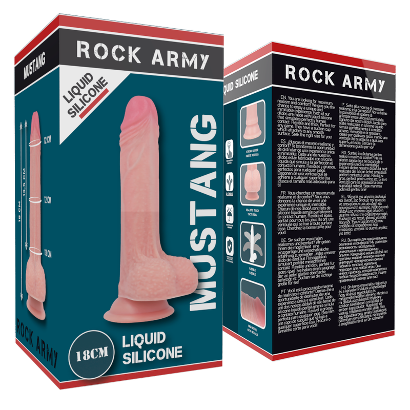 ROCKARMY - HARNAIS + SILICONE LIQUIDE PREMIUM MUSTANG REALISTIC 18 CM -O- 4.14 CM - Image 10