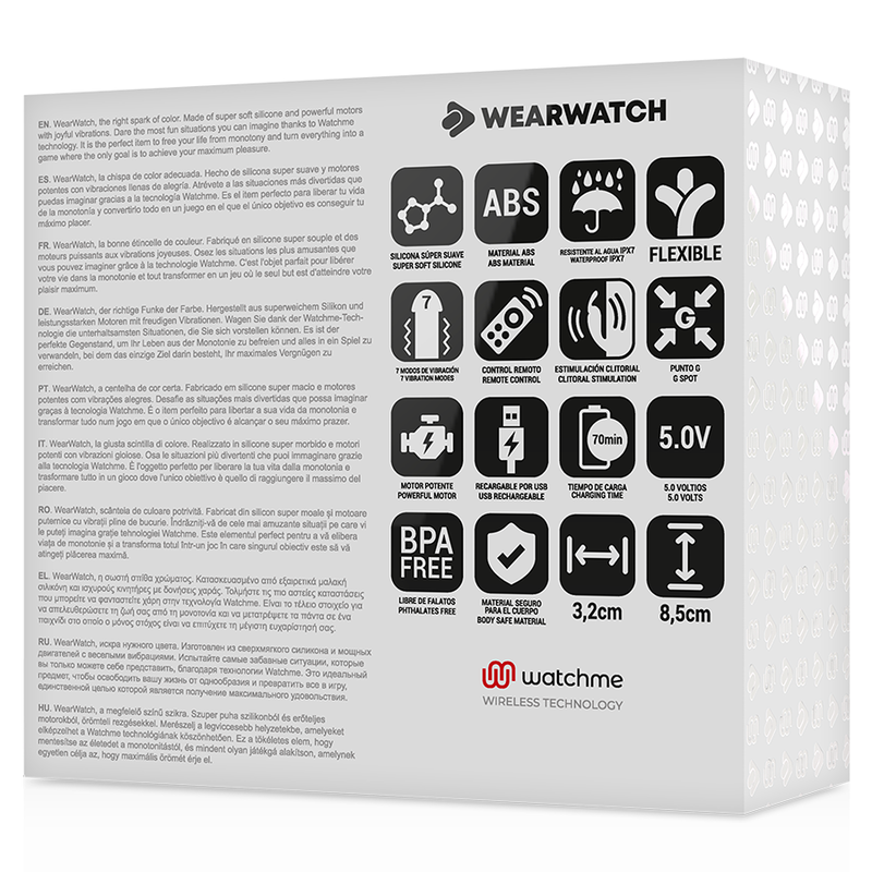 WEARWATCH - WATCHME VIBRATEUR DOUBLE TECHNOLOGIE FUCHSIA / NEIGE - Image 6