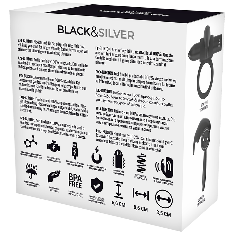 Black&Silver - Burton Télécommande Cockring Watchme - Image 8