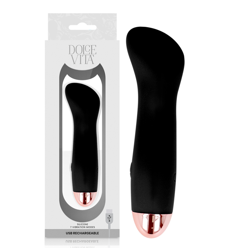 Dolce Vita - Rechargeable Vibrator One Black 7 Speed - Image 3