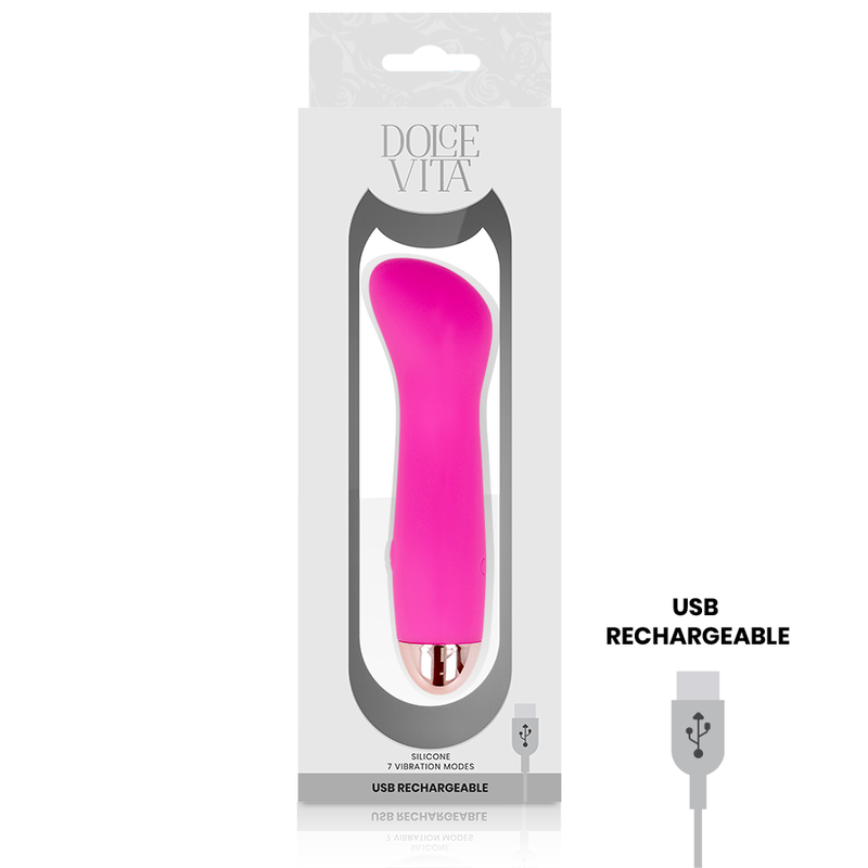 DOLCE VITA - VIBRATEUR RECHARGEABLE ONE ROSE 7 VITESSES - Image 5
