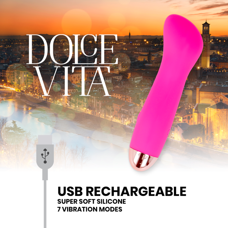 DOLCE VITA - VIBRATEUR RECHARGEABLE ONE ROSE 7 VITESSES - Image 6