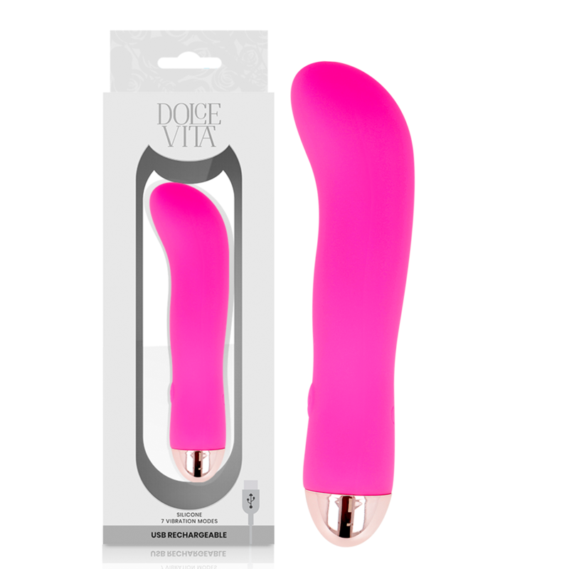 Dolce Vita - Rechargeable Vibrator Two Pink 7 Speeds - Image 3