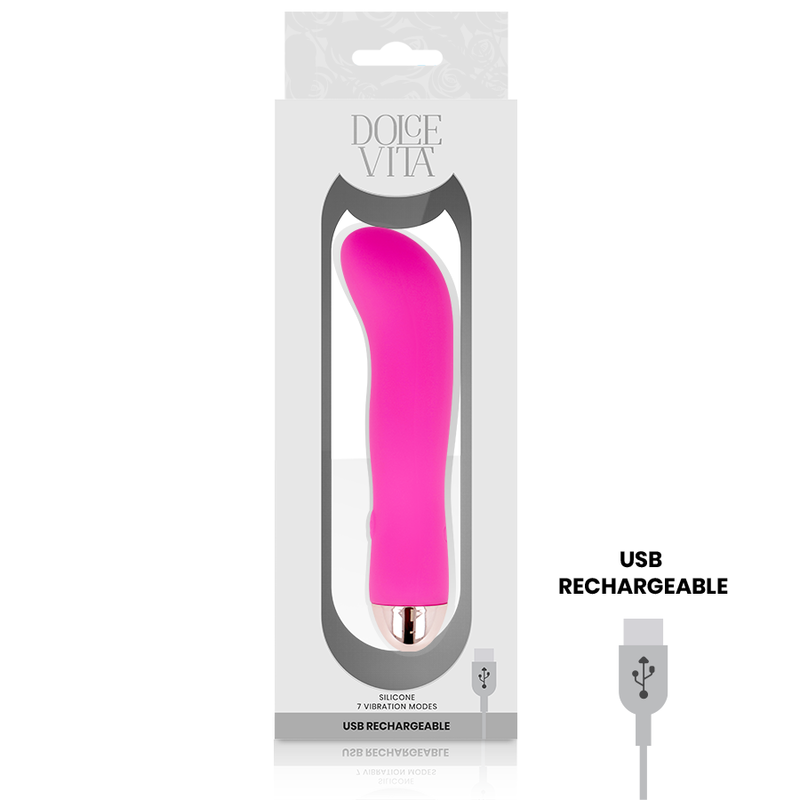 Dolce Vita - Rechargeable Vibrator Two Pink 7 Speeds - Image 5