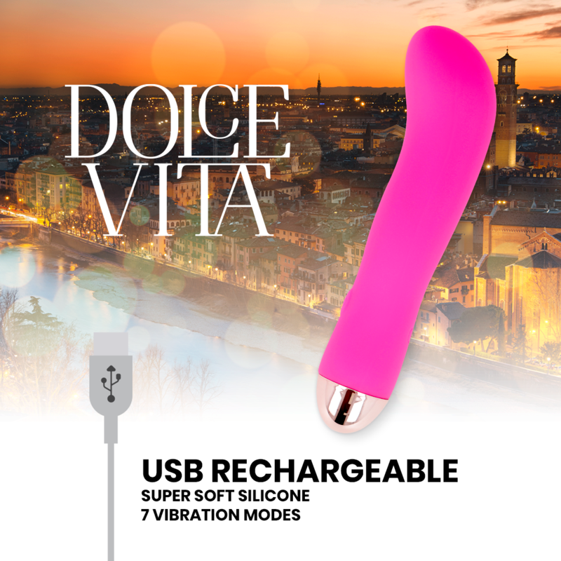 Dolce Vita - Rechargeable Vibrator Two Pink 7 Speeds - Image 6