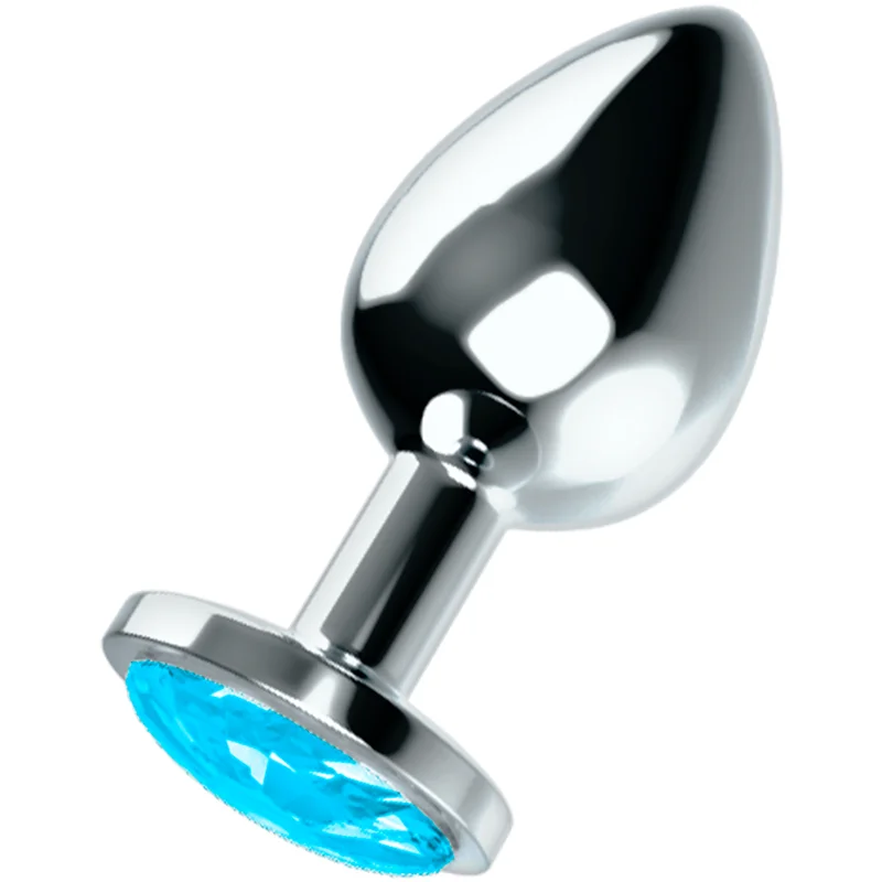 OHMAMA - ANAL PLUG WITH BLUE CRYSTAL