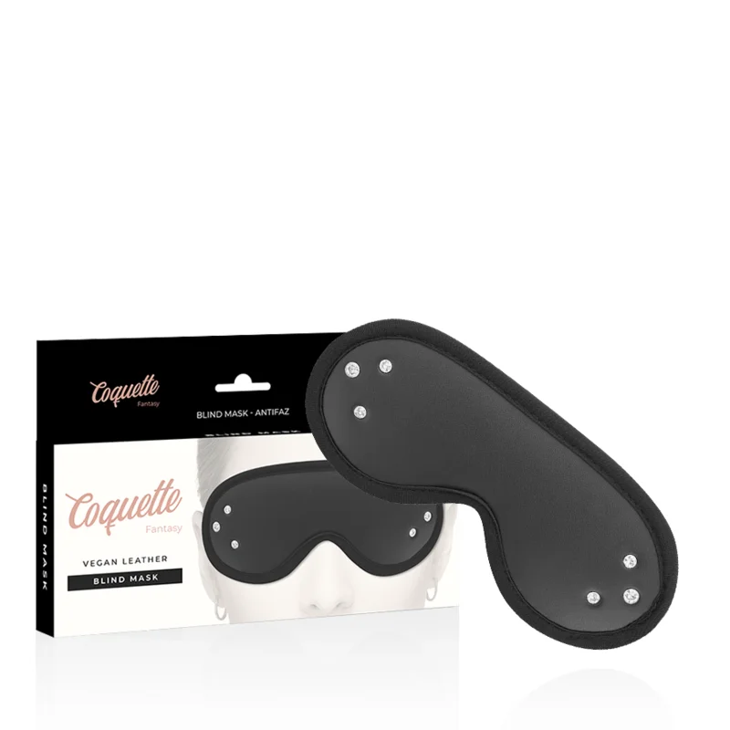Coquette Chic Desire - Fantasy Vegan Leather Blind Mask With Neoprene Lining