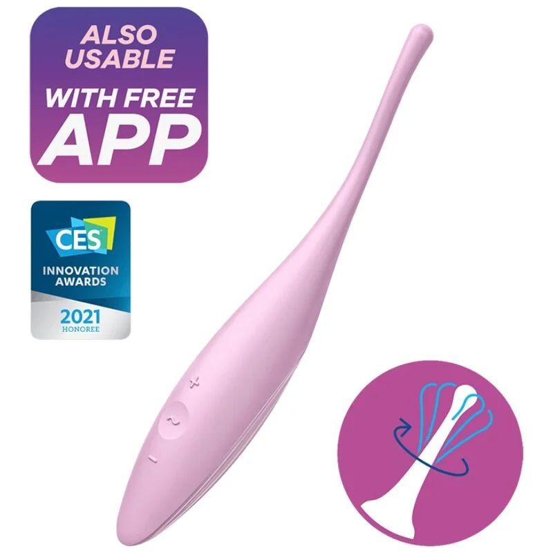 SATISFYER - VIBRATOR PUNT VAN CLIT TWIRLING JOY ROZE