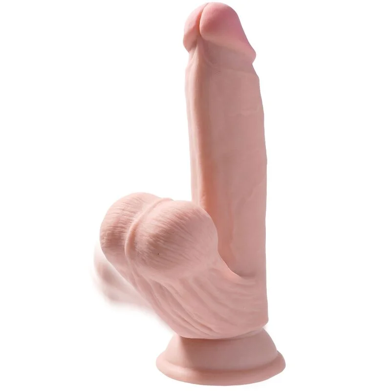 KING COCK - BALLEN DILDO 3D PLUS 15.2 CM LICHTE HUID