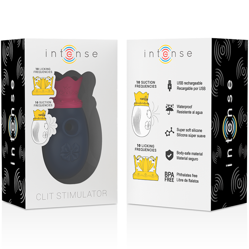 INTENSE - STIMULATEUR DE CLITORIS 10 MODES D'ASPIRATION ET DE LÉCHAGE - BLEU - Image 9